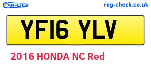 YF16YLV are the vehicle registration plates.