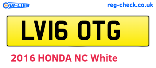 LV16OTG are the vehicle registration plates.
