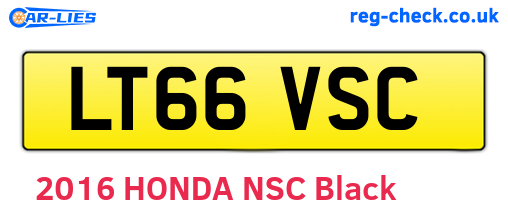 LT66VSC are the vehicle registration plates.