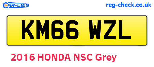 KM66WZL are the vehicle registration plates.