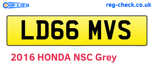 LD66MVS are the vehicle registration plates.