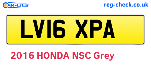 LV16XPA are the vehicle registration plates.