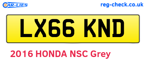 LX66KND are the vehicle registration plates.