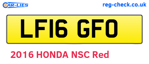 LF16GFO are the vehicle registration plates.