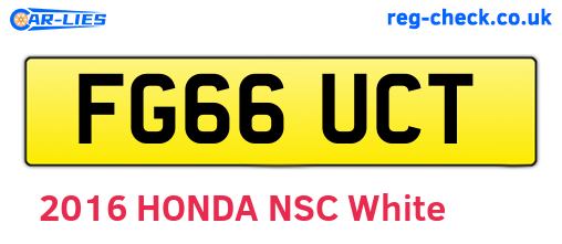 FG66UCT are the vehicle registration plates.