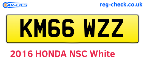 KM66WZZ are the vehicle registration plates.