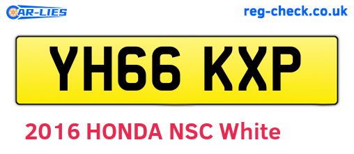 YH66KXP are the vehicle registration plates.