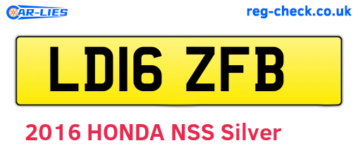 LD16ZFB are the vehicle registration plates.