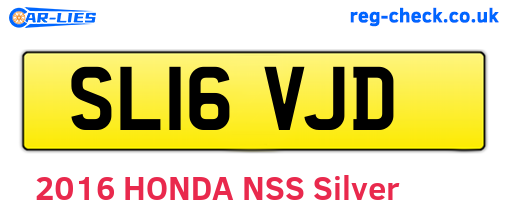 SL16VJD are the vehicle registration plates.