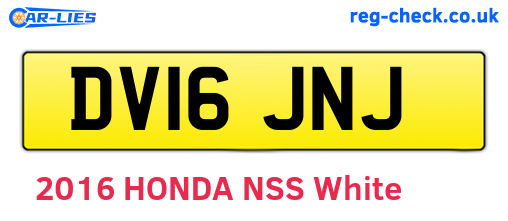 DV16JNJ are the vehicle registration plates.