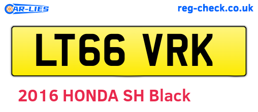 LT66VRK are the vehicle registration plates.