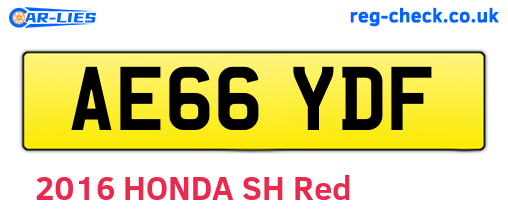 AE66YDF are the vehicle registration plates.