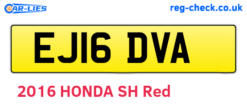 EJ16DVA are the vehicle registration plates.