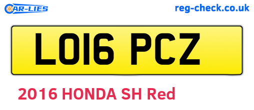 LO16PCZ are the vehicle registration plates.