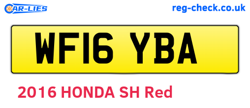 WF16YBA are the vehicle registration plates.