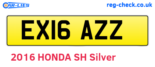 EX16AZZ are the vehicle registration plates.