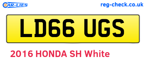 LD66UGS are the vehicle registration plates.