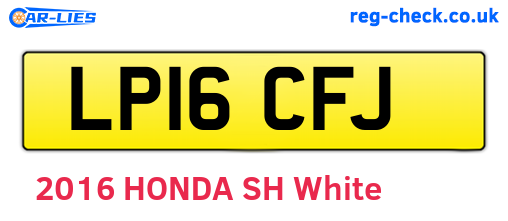 LP16CFJ are the vehicle registration plates.