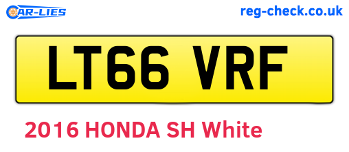 LT66VRF are the vehicle registration plates.
