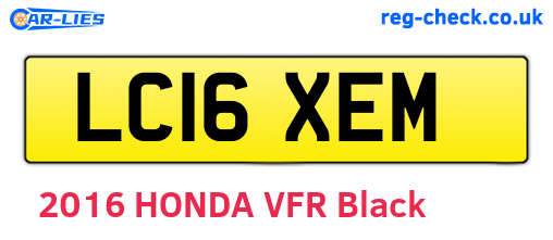LC16XEM are the vehicle registration plates.