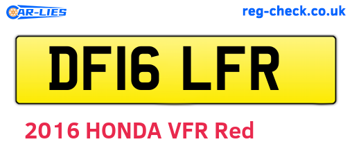 DF16LFR are the vehicle registration plates.