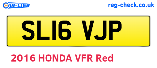 SL16VJP are the vehicle registration plates.