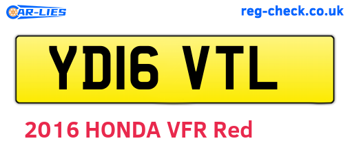 YD16VTL are the vehicle registration plates.
