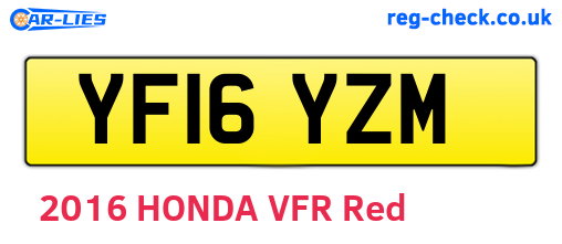 YF16YZM are the vehicle registration plates.