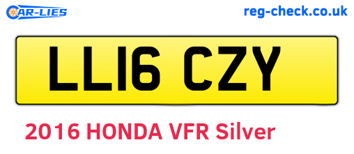 LL16CZY are the vehicle registration plates.