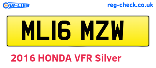 ML16MZW are the vehicle registration plates.