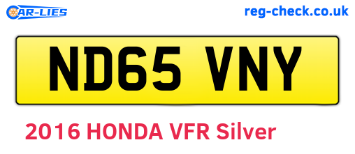 ND65VNY are the vehicle registration plates.