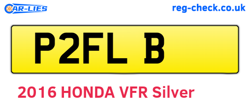 P2FLB are the vehicle registration plates.