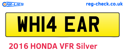 WH14EAR are the vehicle registration plates.