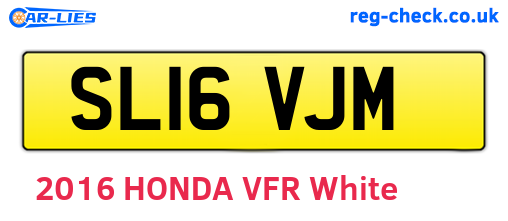 SL16VJM are the vehicle registration plates.