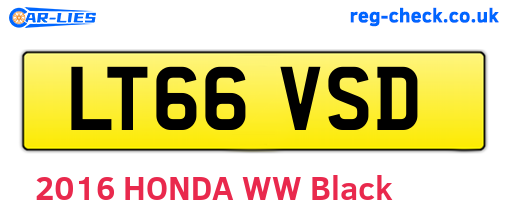 LT66VSD are the vehicle registration plates.