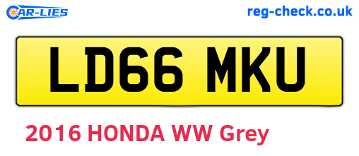 LD66MKU are the vehicle registration plates.