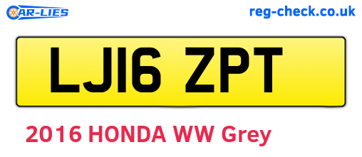 LJ16ZPT are the vehicle registration plates.