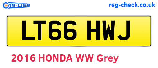 LT66HWJ are the vehicle registration plates.