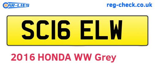 SC16ELW are the vehicle registration plates.