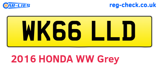 WK66LLD are the vehicle registration plates.