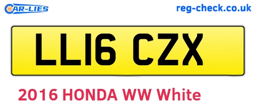 LL16CZX are the vehicle registration plates.