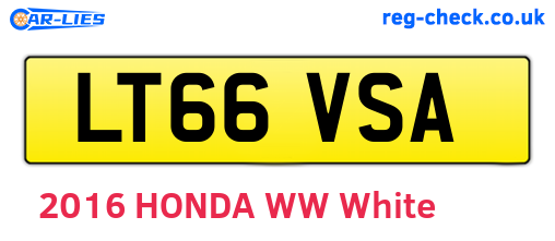 LT66VSA are the vehicle registration plates.