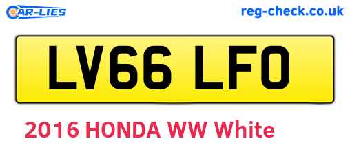 LV66LFO are the vehicle registration plates.