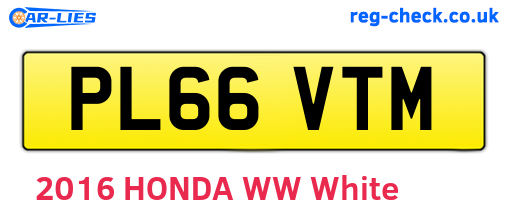 PL66VTM are the vehicle registration plates.