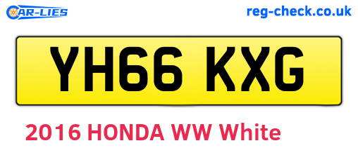 YH66KXG are the vehicle registration plates.