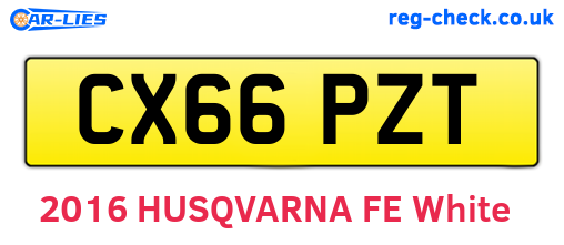 CX66PZT are the vehicle registration plates.