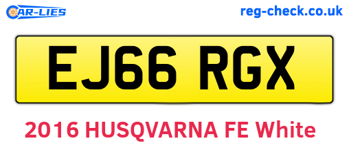 EJ66RGX are the vehicle registration plates.