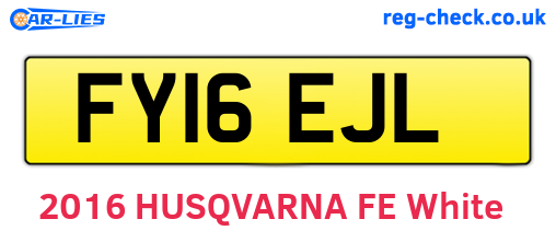 FY16EJL are the vehicle registration plates.