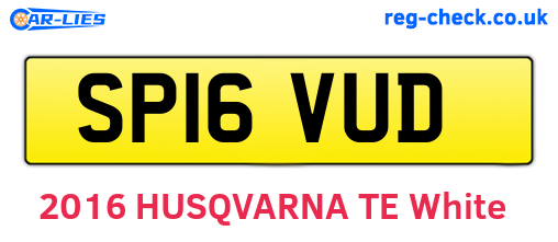 SP16VUD are the vehicle registration plates.