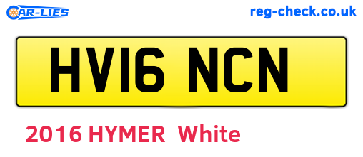 HV16NCN are the vehicle registration plates.